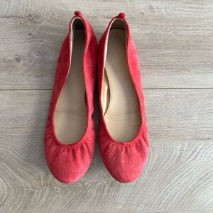 J. Crew Cece Fuchsia Suede Ballet Flats, size 9.5